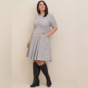 Torrid Studio Double Knit Skater Dress 6 Womens Plus Sz 6X New